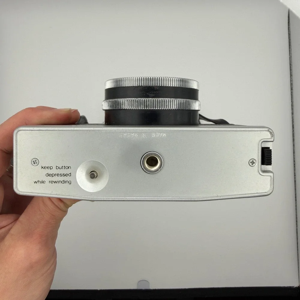 Ansco 35 Film Camera Unisex OS Silver‎ Good Vintage 45mm Lens Case Manual